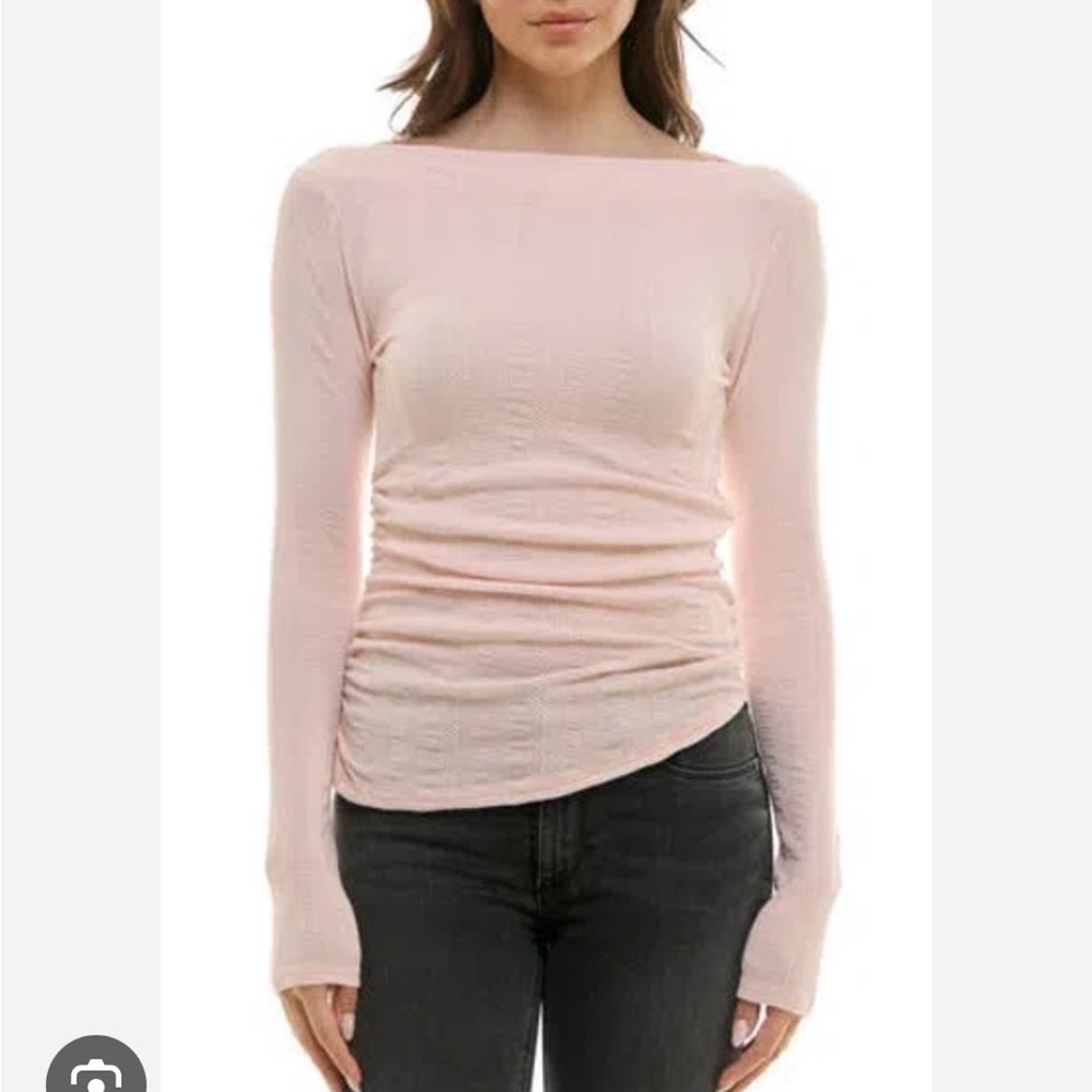 Urban Social Pink Shirred Long Sleeve Top NWT Size XL
